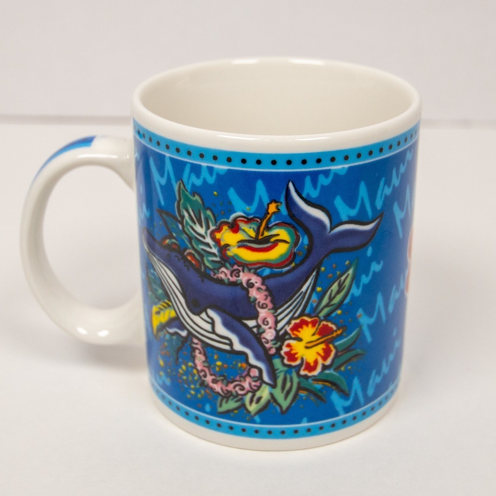 Vintage 2002 Hilo Hattie Maui Whale Coffee Mug Island Heritage Hawaii 12 oz